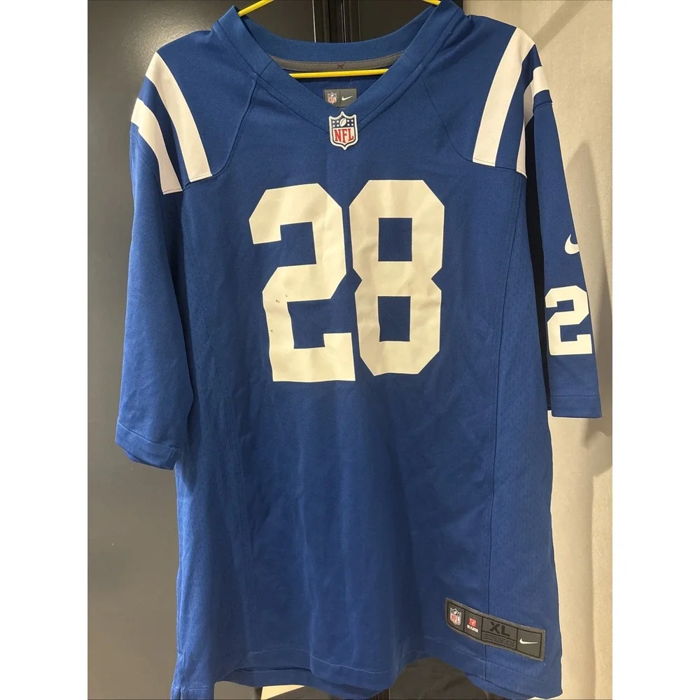 Nike NFL Indianapolis Colts Tom Zbikowski #28 Jersey Men's XL Game On-Field 2012